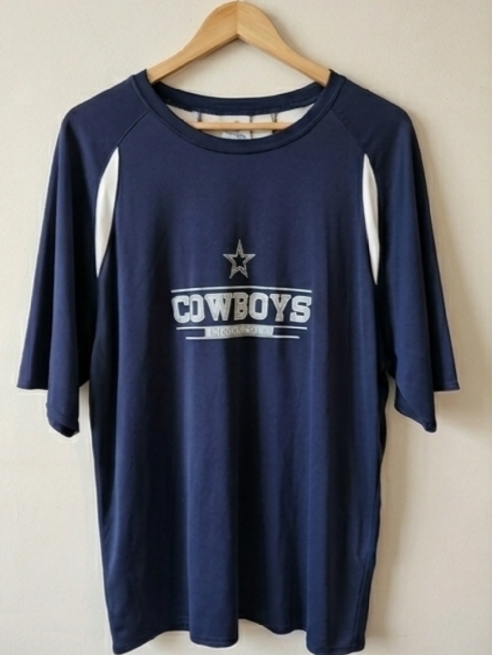 Dallas Cowboys Authentic Apparel Men's XL Navy Blue & White Raglan Performance S